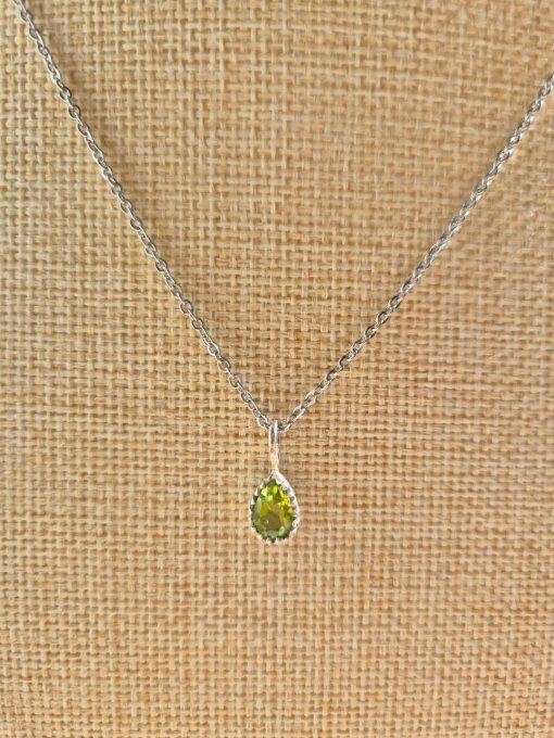 Mini pendent Argent 925 Péridot