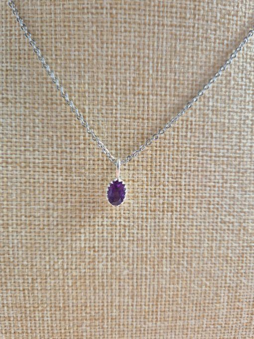 Pendentif Argent 925 Améthyste