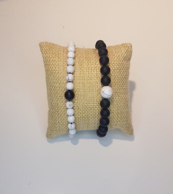 Duo bracelets "Force et réussite"  