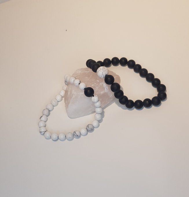Duo bracelets "Force et réussite"  
