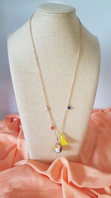 Collier de  grossesse Lapis Lazuli, Agate et Cornaline.