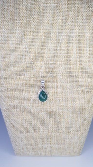 Pendentif Argent 925 Malachite