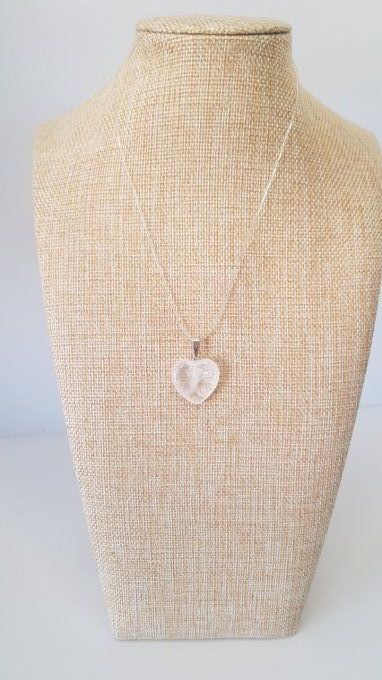 Pendentif coeur Cristal de Roche