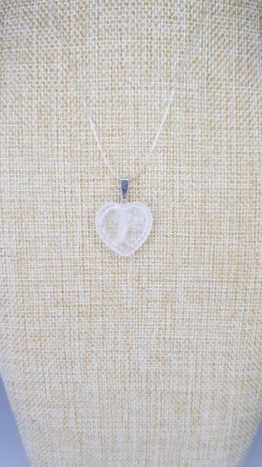 Pendentif coeur Cristal de Roche