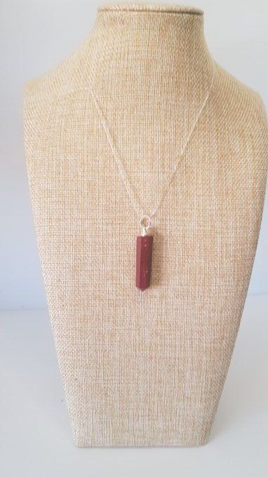 Pendentif pointe Jaspe rouge
