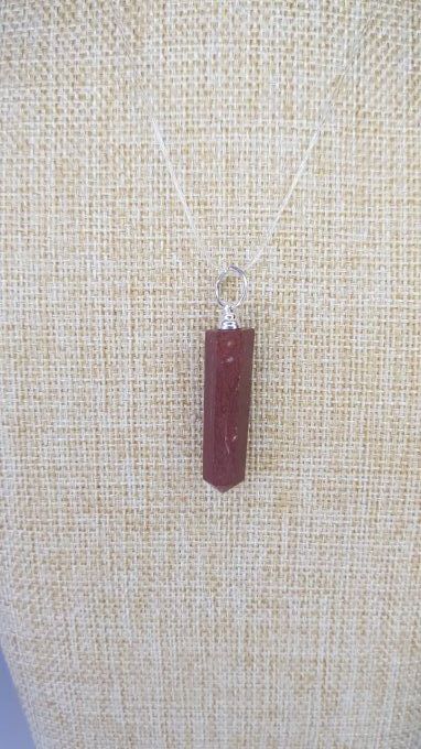 Pendentif pointe Jaspe rouge